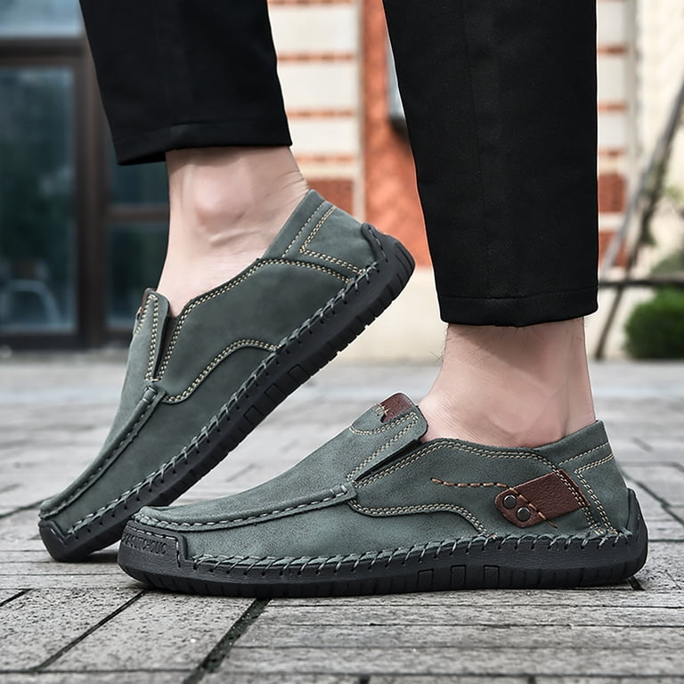 Mens Leather Penny Loafers Slip On Driving Shoes Lightweight  display picture 3