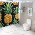 thumbnail image 7 of Autua Pineapples Pattern Bathroom Shower Curtain Washable with Hooks for Bathroom Decoration 60"x72, 7 of 7