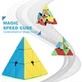 thumbnail image 2 of Cube de Vitesse Pyramide Triangle Cube Magique Pyramide Cube Sans Autocollant Cube Casse-Tête pour Débutants Enfants, 2 of 8