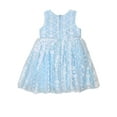 thumbnail image 4 of Popatu Girls' Blue Sleeveless Party Floral Lace Dress, 5-6, 4 of 4