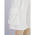 thumbnail image 6 of Haitryli Girls Kids Boys Cargo Shorts Hip-hop Fashion Clothing And Work Pants Gymnastic Trunk Gym Bottoms White 130-M, 6 of 6