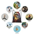 thumbnail image 6 of Sikiie Geometric American Bald Eagle Drawstring Backpack Drawstring Bags, Draw String Back Bag for Sports, Gym, Travel, Swimming, Beach-Small, 6 of 6