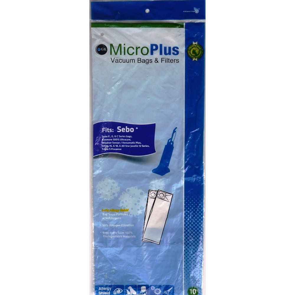 SEBO Vacuum Bags 10 Pack by Green Klean