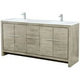 thumbnail image 3 of Lexora Home Lafarre 72" Double Quartz Top Bathroom Vanity with NIckel Faucet, 3 of 13