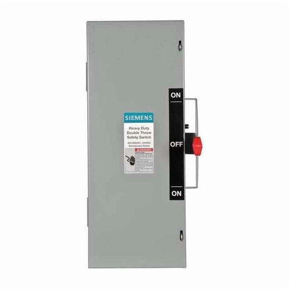 Siemens Safety Switch, Non-Fusible, 30 A, Steel DTNF361