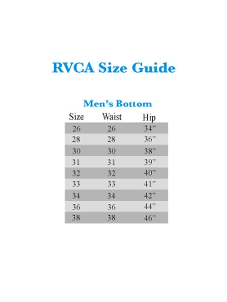 Rvca Boys Size Chart