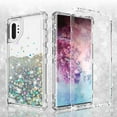 thumbnail image 3 of For Samsung Galaxy S20 Case,Clear Liquid Glitter Waterfall Bling Protective Case for Galaxy S20 - Silver, 3 of 7