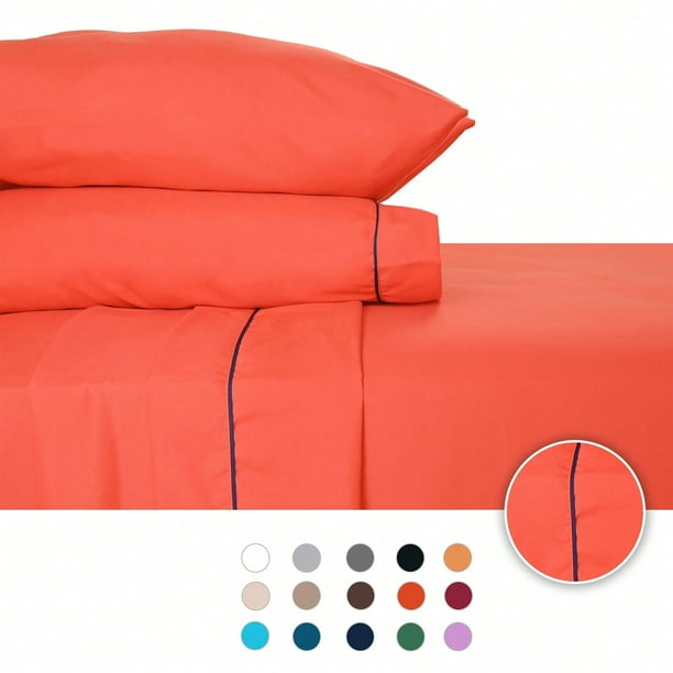 Juego de Sábanas Queen Size 2800 Hilos Extra Suave Premium Lisa Soft Nature
