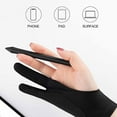 thumbnail image 3 of Touchscreen Artist Gloves Two Finger Black Design Tablet Prevents Accidental Touches, 3 of 4
