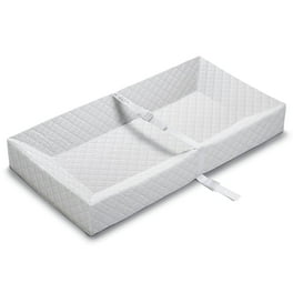 L.A. Baby Polyester Easy to Clean Embossed Cover Waterproof Diaper Changing Pad White