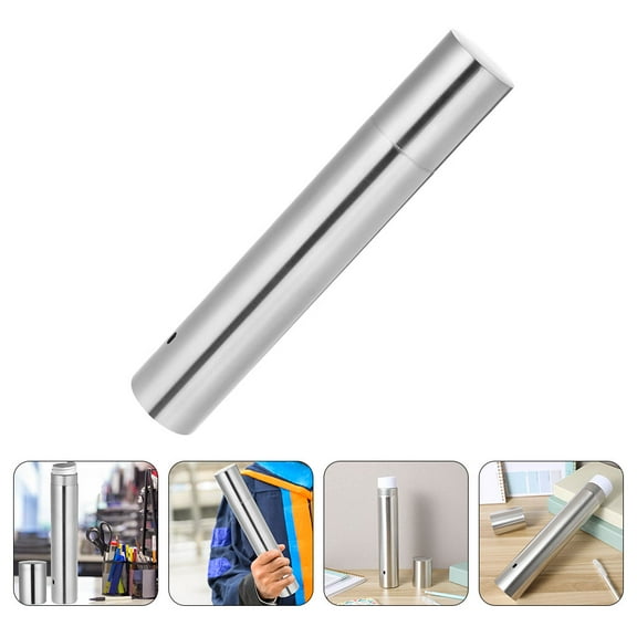 SEWCHICS Stainless Steel Document Storage Tube for Certificates and Important Papers, Minimalist Cylinder Organizer for Office and Home