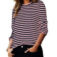thumbnail image 4 of GaThRRgYP Plus Size Oversized Sweatshirt for Women,Fashion Women's Casual Comfortable Print Long Sleeved Round Neck Blouse T-Shirt Top Purple XXXXL, 4 of 6