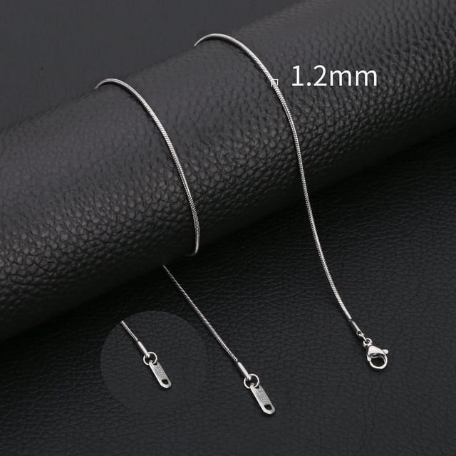 HIYEE Stainless Steel Snake Chain Necklace Chains for DIY for Women Jewelry Making Findings Pendants Lobster Clasps Wholesale