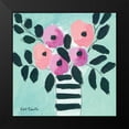 thumbnail image 2 of Roberts, Kait 12x12 Black Modern Framed Museum Art Print Titled - Blooms and Stripes, 2 of 5