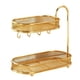 thumbnail image 2 of Organizador de encimera para baño, soporte para cosméticos, estante de pie de 2 niveles, organizador de maquillaje para tocador de baño o cocina Oro, 2 of 9