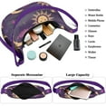 thumbnail image 3 of Gothic Celestial Crossbody Bag, Sun and Moon Astrology Print, Starry Night Cosmic Design, Mystical Spiritual Golden Witchy Aesthetic Purse, 3 of 5