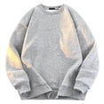 thumbnail image 1 of Styesk Chemises pour Hommes Couleur Unie Col Rond Chandail Ample à Capuche, 1 of 8