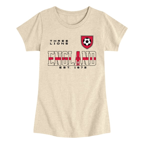Instant Message - England Soccer Jersey - Youth Girls Fitted Short Sleeve T-Shirt