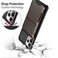 thumbnail image 5 of for iPhone 13 Pro Max Case Wallet 4-Card Holder ID Slot Flip Door Hidden Pocket Anti-Scratch Dual Layer Hybrid TPU Bumper Protective Hard Shell Back Cover for iPhone 13 Pro Max Gun Metal, 5 of 12