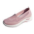 thumbnail image 2 of CAIXAI Walking Shoes for Women Orthopedic Dress Shoes for Women Lightweight Knit Upper Embroidery White Sneakers for Women Walking Anti-Skid Adjustable Upper Mary Jane Flats Hands-Free Barefoot Shoe, 2 of 7
