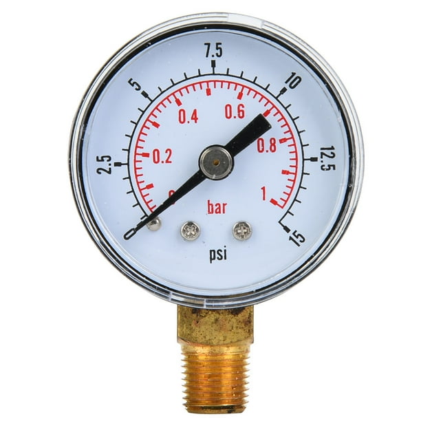 BSPT Pressure Gauge,Mechanical Pressure Gauge 1/8inch Water Pressure Gauge Pressure Gauge Bottom