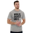 thumbnail image 5 of Worlds Okayest Uncle Niece Nephew Fun Men's Graphic T Shirt Tees Brisco Brands L, 5 of 5
