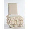 thumbnail image 4 of Classic Slipcovers Parson Chair 3 Tier Ruffled Skirted Slipcover White, 4 of 4