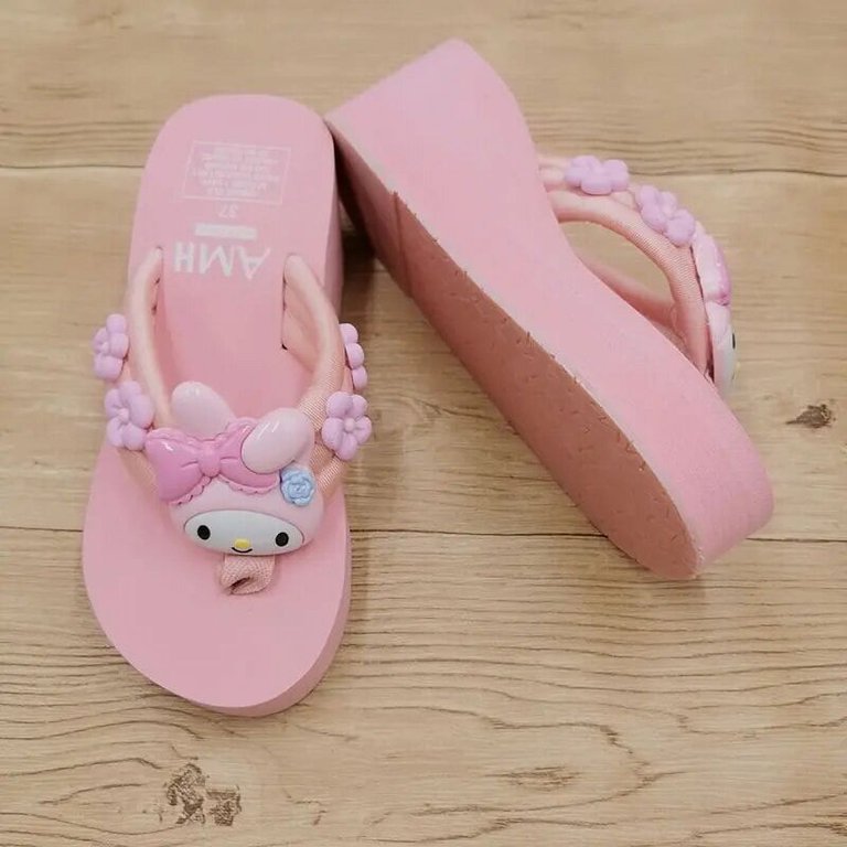 Sanrio My Melody Slippers Y2k Kawaii Cartoon Sandals Fashion