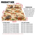 thumbnail image 7 of Qpednta Thanksgiving Turkey Fitted Sheet Set, Lightweight Easy Care 3 Pieces Fitted Sheet Set with 2 Pillowcases, Breathable Elastic Band Bedding Cover Set for Bedroom Decor, 7 of 7