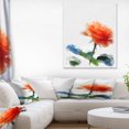 thumbnail image 1 of Orange Rose Flower with Splashes - Large Floral Canvas Artwork, 1 of 3