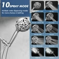 thumbnail image 3 of Duklik Filtered Shower Head with Handheld, High Pressure 10 Spray Mode Chrome Detachable Showerhead with Water Softener Beads for Hard Water -Remove Chlorine(Model: 14896), 3 of 8