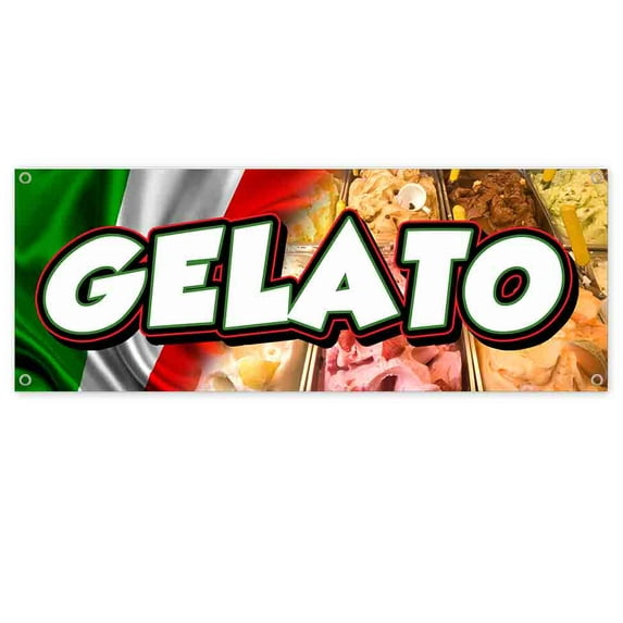 Gelato 13 oz Vinyl Banner With Metal Grommets