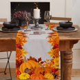 thumbnail image 2 of Thanksgiving Maple Leaves Table Runners 72 Inches Long Washable Wooden Plank Table Runner for Round Table Kitchen Coffee Dining End Table Living Room Use, 2 of 8