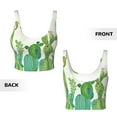 thumbnail image 5 of Sigee Cartoon Cactus for Womens' Sports Vest with Performance Stretch and Quick Dry Fabric, High Elasticity Running Bra Workout Crop Tank Tops Large, 5 of 9