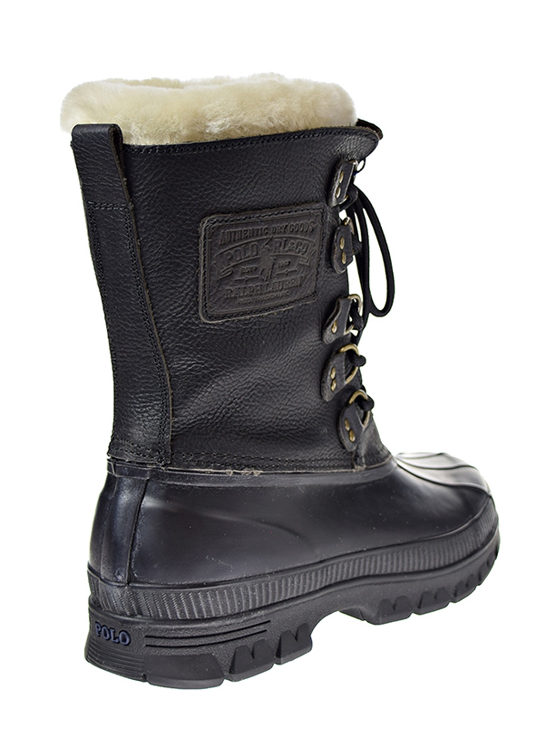 Polo Ralph Lauren Shearling Men’s Longhirst Winter Boot Black/Grey 8D Polo Ralph Lauren Longhirst BO-CWT Mens Boots Grey/Black  main image 3