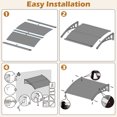 thumbnail image 6 of Spaco Outdoor Front Door Patio Overhang Awning for Sunlight Rain Snow Wind Protection-48 x 40 Inch, Entry Door Outdoor Window Awning Exterior, Front Door Overhang Awning for Sun Shutter, UV, Rain, 6 of 6