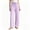 Purple, variant on cocolona Womens Summer Casual Loose Linen Pants Elastic Waist Straight Wide Leg Vacation Beach Pants with Pockets