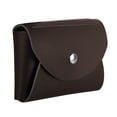 thumbnail image 3 of JAM Leather Snap Business Card Case, 1/Pack, Dark Brown, Round Flap, 3 of 3