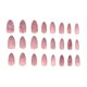 thumbnail image 4 of 24 uñas postizas puntiagudas de cobertura completa, uñas postizas cortas rosas, arte de uñas DIY para mujeres y niñas, 4 of 5