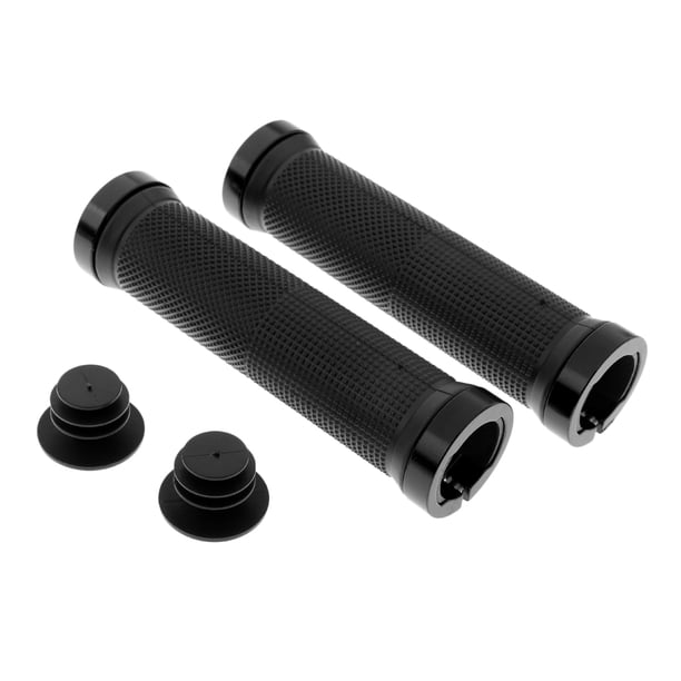 1 par de cubiertas de manillar de bicicleta BMX manijas manillar caucho de acero inoxidable Negro Cola Puños de manillar de bicicleta