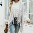 thumbnail image 2 of Vedolay Womens Cardigan Sweaters Full-Zipper Stand Collar Sweater 2023 White,One Size, 2 of 5