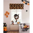 thumbnail image 4 of Valances for Windows Abstract Halloween Smile Face Pumpkin Rod Pocket Short Curtain for bathroom living room bedroom Stars on Black 1 Panel 42x12in, 4 of 7