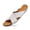 White, variant on Men Black Grain Leather Crisscross Hollow Flat Slide Sandals Hand Stitched Vintage Casual Slippers