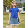 thumbnail image 4 of Arshiner Girls Clothing Sets Twist Front Top and Shorts 2 Piece Outfits Activewear Tracksuit, 4 of 6