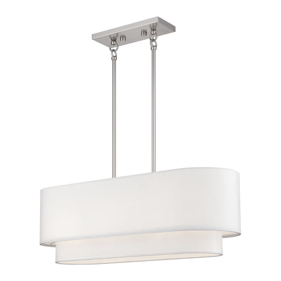 Livex Lighting - Manorwood - 3 Light Medium Linear Chandelier-19.5 Inches Tall