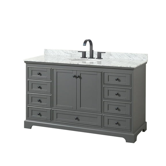 Wyndham Collection Wcs202060scmunomxx Deborah 60" Free Standing Single Vanity Set - Dark