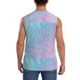 thumbnail image 4 of Pofeuu Fantasy Gradient Print Men's Muscle T-Shirt, Sleeveless, Muscle Tank, Classic Muscle Tee Top For Men Casual Sleeveless Muscle T-Shirt Trendy Clothes-Large, 4 of 7