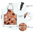 thumbnail image 7 of Halloween Cats with Pumpkin and Bat Motifs Kids Aprons for Girls and Boys,Adjustable Neck Strap Toddler Aprons for Kids Cooking Baking,23.6"x19", 7 of 7