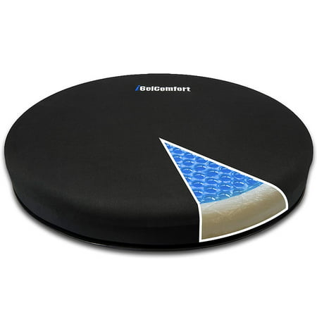 Sojoy iGelComfort Deluxe Gel Swivel Seat Cushion Featured with Memory