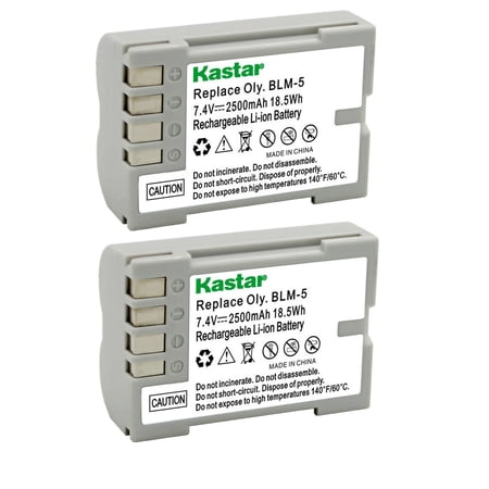 Kastar BLM5 Battery 2-Pack Replacement for Olympus BLM-5 PS-BLM5 EA-BLM5 Battery Olympus BCM-5 Charger Olympus E-1 E1 E-3 E3 E-30 E30 E-5 E5 Camera Olympus HLD-4 Battery Grip